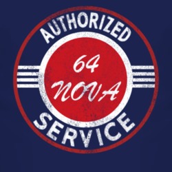 Authorized Service 1964 CHEVY NOVA Distressed Look Dark T Shirt