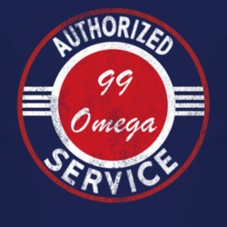 Authorized Service 1999 Chevy Omega Distressed Look Dark T Shirt