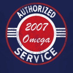 Authorized Service 2007 Chevy Omega Distressed Look Dark T Shirt