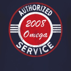 Authorized Service 2008 Chevy Omega Distressed Look Dark T Shirt