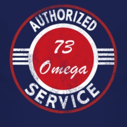 Authorized Service 1973 Oldsmobile Omega Distressed Look Dark T Shirt