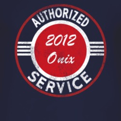 Authorized Service 2012 Chevy Onix Distressed Look Dark T Shirt