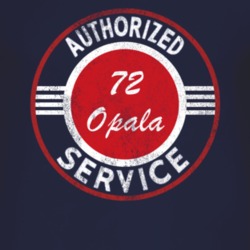 Authorized Service 1972 Chevy Opala Distressed Look Dark T Shirt