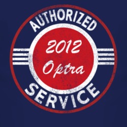 Authorized Service 2012 Chevy Optra Distressed Look Dark T Shirt