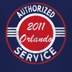 Authorized Service 2011 Chevy Orlando Distressed Look Dark T Shirt