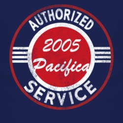 Authorized Service 2005 Chrysler Pacifica Distressed Look Dark T Shirt
