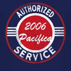 Authorized Service 2006 Chrysler Pacifica Distressed Look Dark T Shirt
