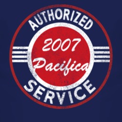 Authorized Service 2007 Chrysler Pacifica Distressed Look Dark T Shirt