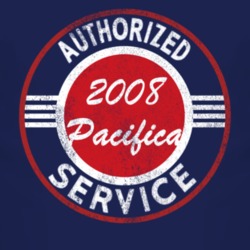 Authorized Service 2008 Chrysler Pacifica Distressed Look Dark T Shirt