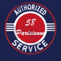 Authorized Service 1958 Pontiac Parisienne Distressed Look Dark T Shir
