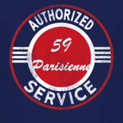 Authorized Service 1959 Pontiac Parisienne Distressed Look Dark T Shir