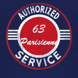 Authorized Service 1963 Pontiac Parisienne Distressed Look Dark T Shir