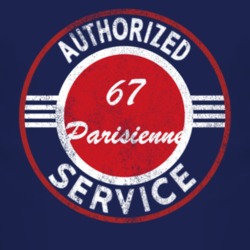 Authorized Service 1967 Pontiac Parisienne Distressed Look Dark T Shir