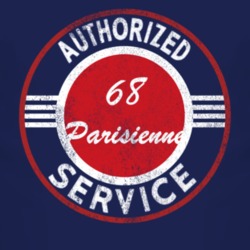 Authorized Service 1968 Pontiac Parisienne Distressed Look Dark T Shir