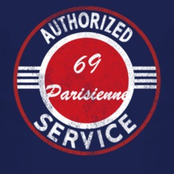 Authorized Service 1969 Pontiac Parisienne Distressed Look Dark T Shir