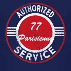 Authorized Service 1977 Pontiac Parisienne Distressed Look Dark T Shir