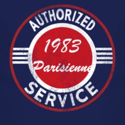 Authorized Service 1983 Pontiac Parisienne Distressed Look Dark T Shir