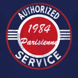 Authorized Service 1984 Pontiac Parisienne Distressed Look Dark T Shir