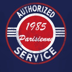 Authorized Service 1985 Pontiac Parisienne Distressed Look Dark T Shir
