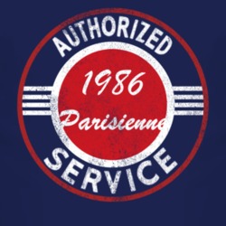 Authorized Service 1986 Pontiac Parisienne Distressed Look Dark T Shir