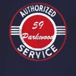 Authorized Service 1959 Chevy Parkwood Distressed Look Dark T Shirt