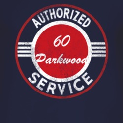 Authorized Service 1960 Chevy Parkwood Distressed Look Dark T Shirt