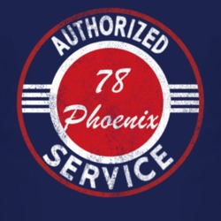 Authorized Service 1978 Pontiac Phoenix Distressed Look Dark T Shirt