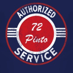 Authorized Service 1972 Pinto Distressed Look Dark T Shirt