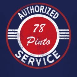 Authorized Service 1978 Pinto Distressed Look Dark T Shirt