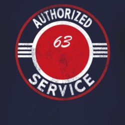 Authorized Service 1963 Pioneer Distressed Look Dark T Shirt