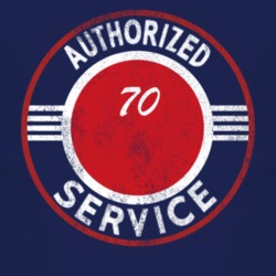 Authorized Service 1970 Pioneer Distressed Look Dark T Shirt
