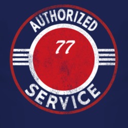 Authorized Service 1977 Pioneer Distressed Look Dark T Shirt