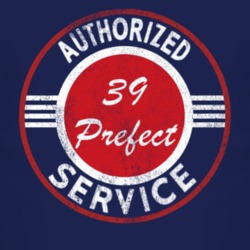Authorized Service 1939 Prefect Distressed Look Dark T Shirt