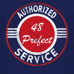 Authorized Service 1948 Prefect Distressed Look Dark T Shirt