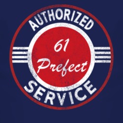 Authorized Service 1961 Prefect Distressed Look Dark T Shirt