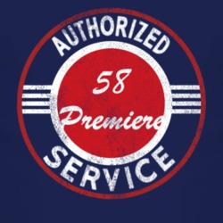 Authorized Service 1958 Lincoln Premiere Distressed Look Dark T Shirt