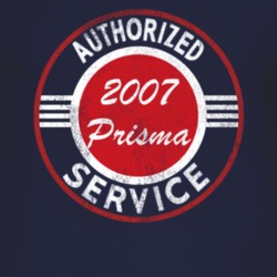 Authorized Service 2007 Chevy Prisma Distressed Look Dark T Shirt