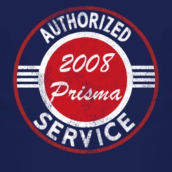 Authorized Service 2008 Chevy Prisma Distressed Look Dark T Shirt