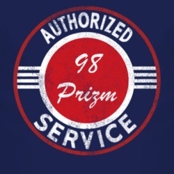 Authorized Service 1998 Chevy Prizm Distressed Look Dark T Shirt