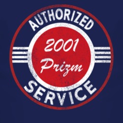 Authorized Service 2001 Chevy Prizm Distressed Look Dark T Shirt