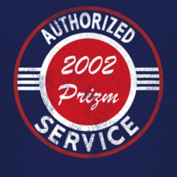 Authorized Service 2002 Chevy Prizm Distressed Look Dark T Shirt