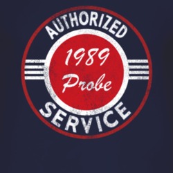 Authorized Service 1989 Probe Distressed Look Dark T Shirt