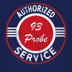Authorized Service 1993 Probe Distressed Look Dark T Shirt