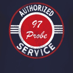 Authorized Service 1997 Probe Distressed Look Dark T Shirt