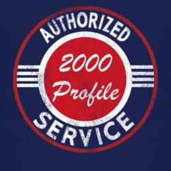 Authorized Service 2000 Oldsmobile Profile Distressed Look Dark T Shir