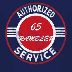 Authorized Service 1965 AMC RAMBLER Distressed Look Dark T Shirt