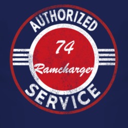 Authorized Service 1974 Dodge Ramcharger Distressed Look Dark T Shirt