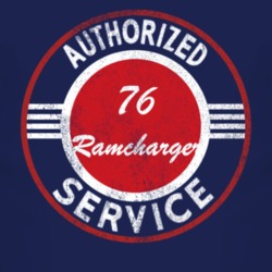 Authorized Service 1976 Dodge Ramcharger Distressed Look Dark T Shirt