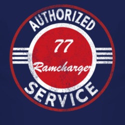 Authorized Service 1977 Dodge Ramcharger Distressed Look Dark T Shirt