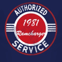 Authorized Service 1981 Dodge Ramcharger Distressed Look Dark T Shirt